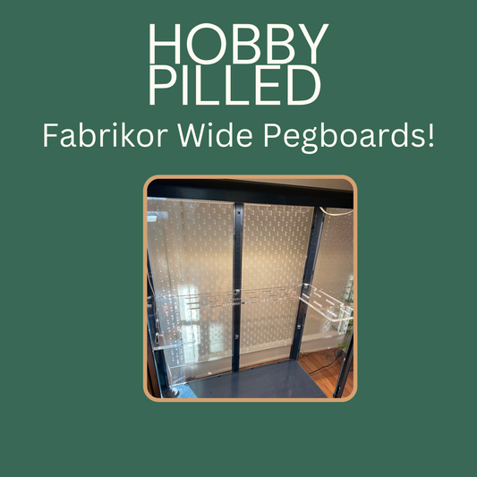 Fabrikor Wide Pegboards and compatible shelves